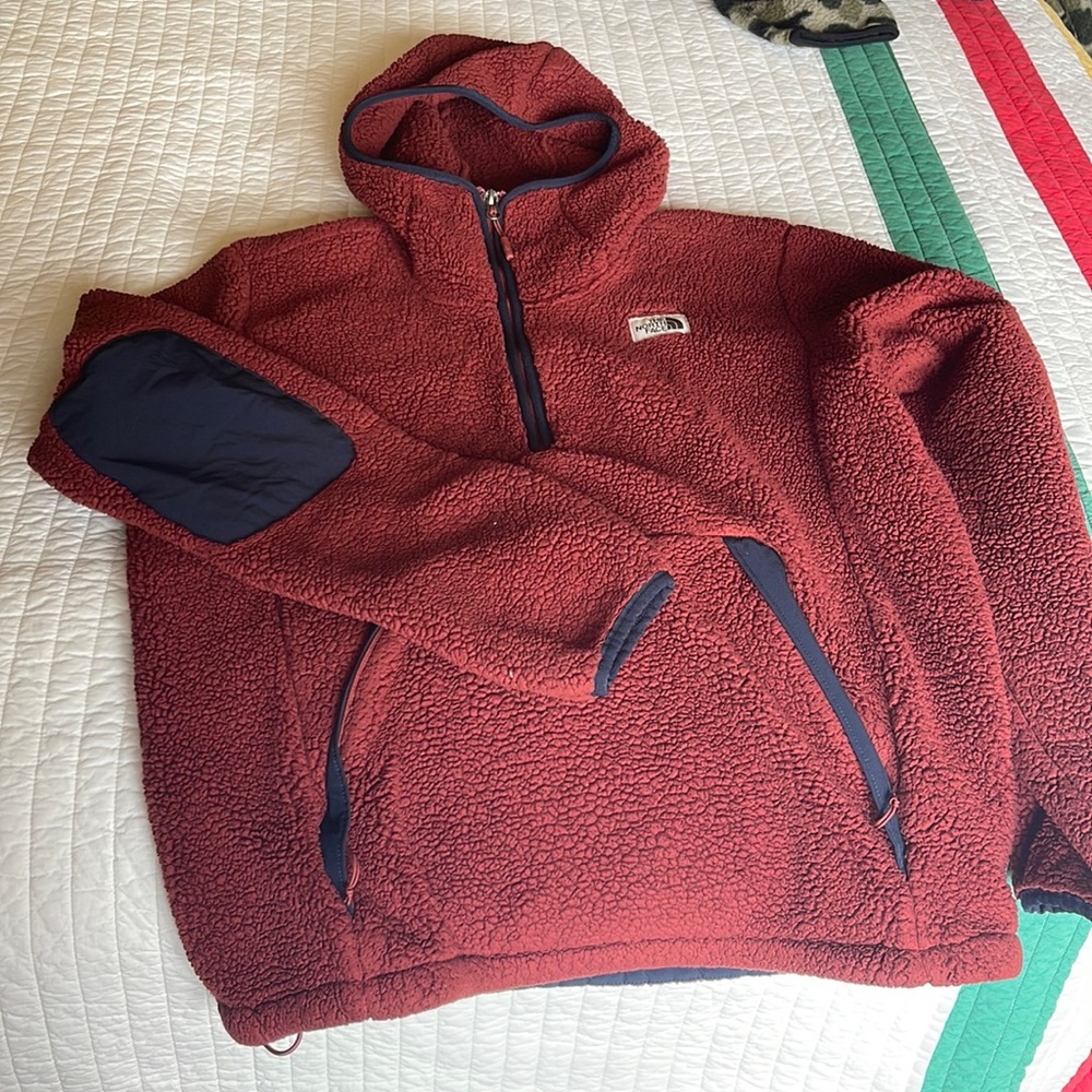 Northface Mens Campshire Fleece Pullover Hoodie Size Medium